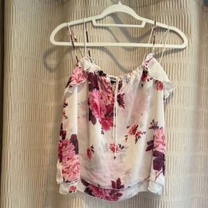 VTG Express Floral Blouse in Pink and White
